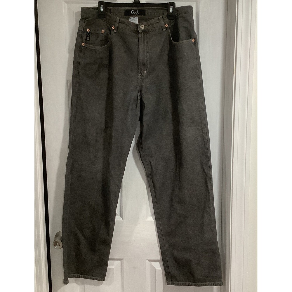 G.J. Guess Men's Jeans Relaxed Straight Size 38 x 32 Baggy Fit